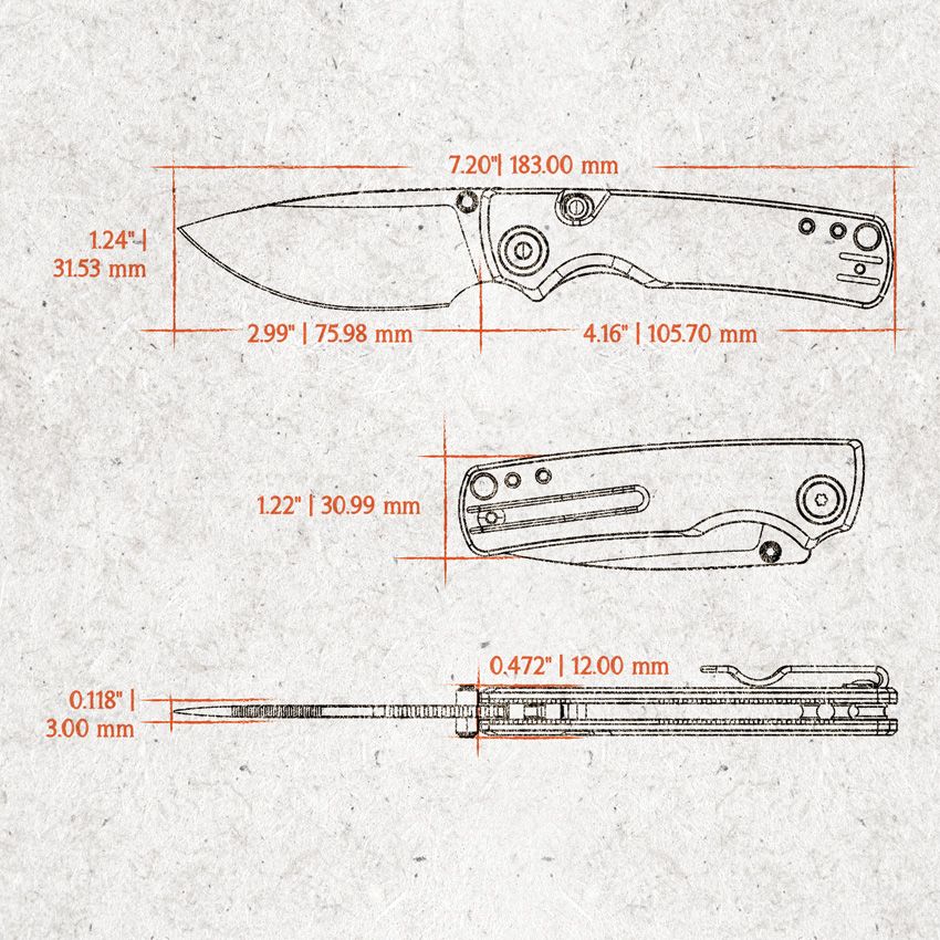 VOSTEED - Porcupine Top Linerlock - 14C28N Sandvik - Micarta Bamboo - 15