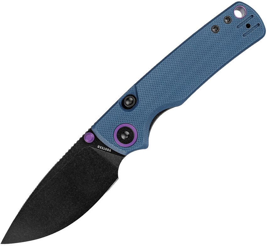 VOSTEED - Porcupine Top Linerlock - 14C28N Sandvik - Blue G10 - 10