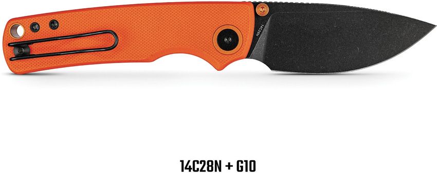 VOSTEED - Porcupine Top Linerlock - 14C28N Sandvik - Orange G10 - 10