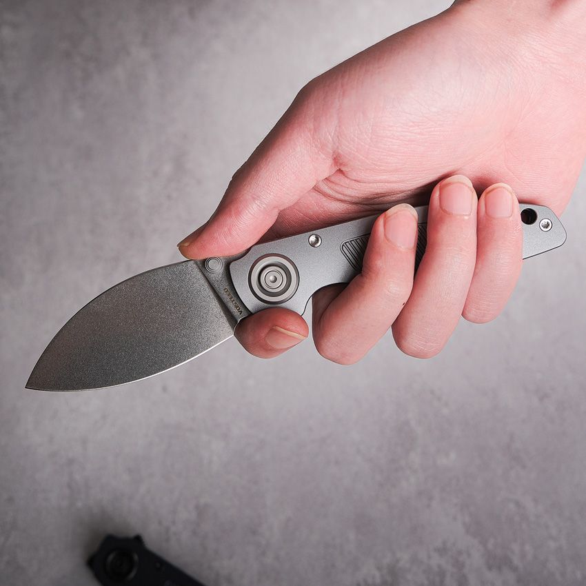 VOSTEED - Shilin Cutter Vanchor Lock - Gray Aluminum - Elmax Steel - 20