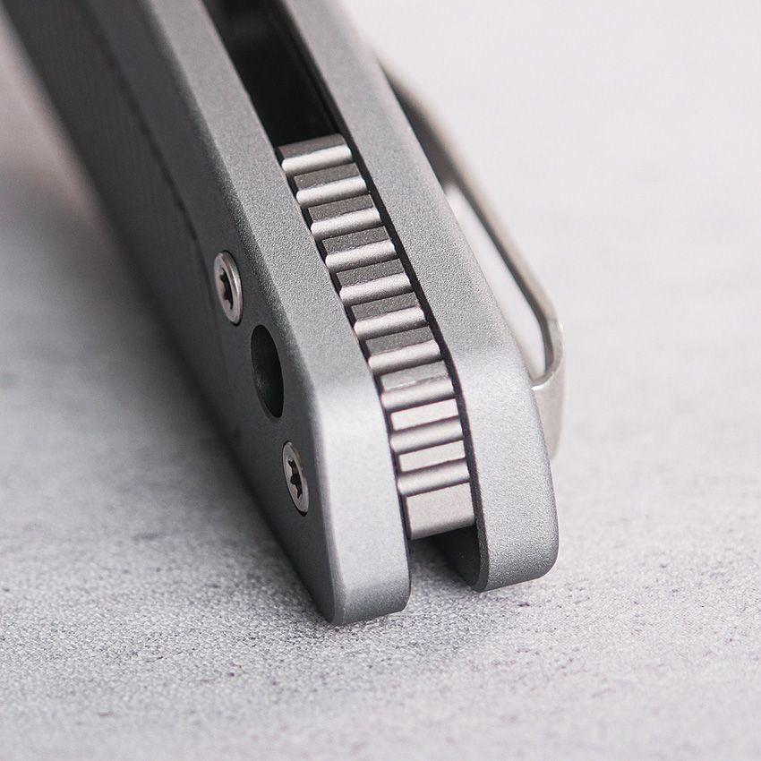 VOSTEED - Shilin Cutter Vanchor Lock - Gray Aluminum - Elmax Steel - 20