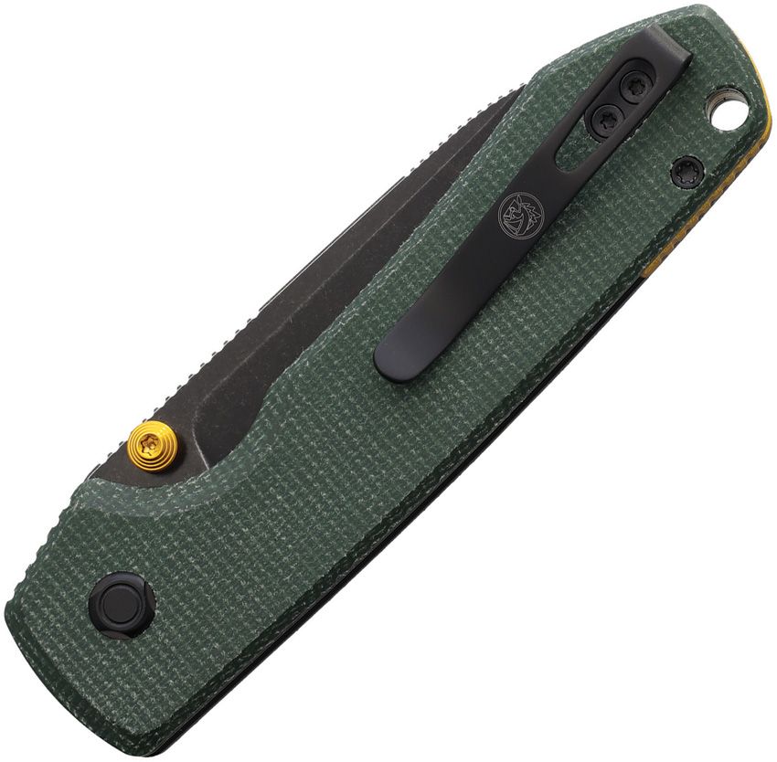 VOSTEED - Raccoon Top Linerlock - 14C28N - Green Micarta - 15