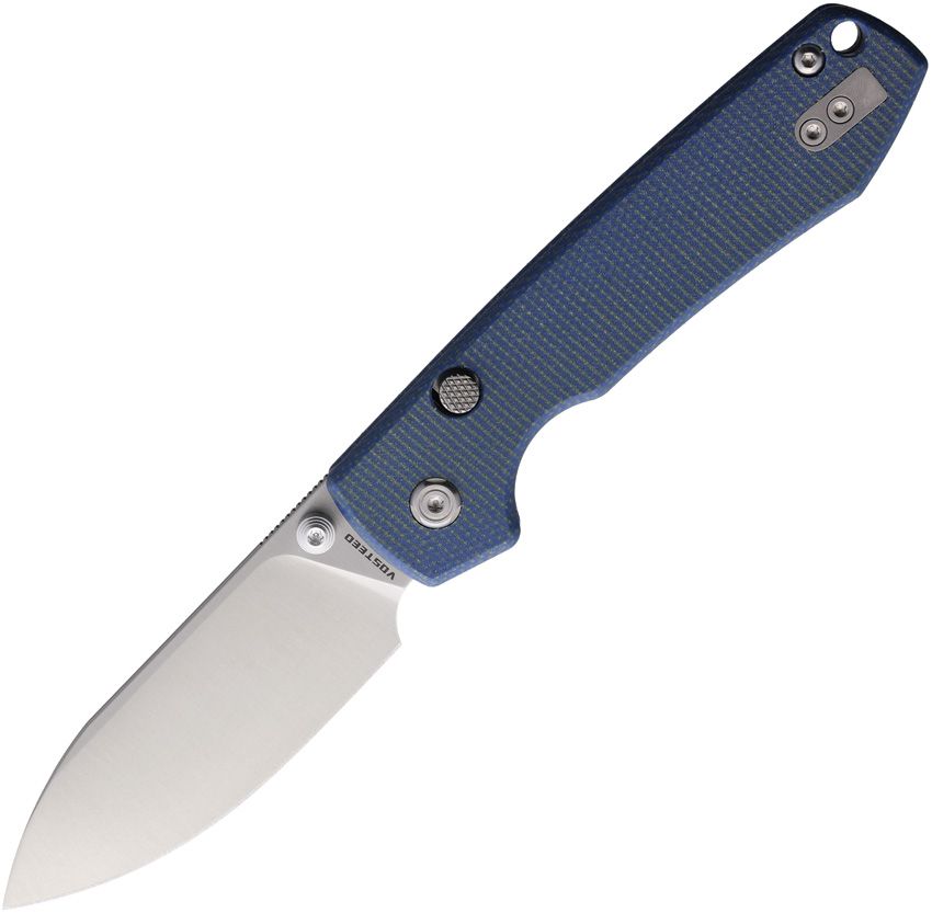 VOSTEED - Raccoon Top Linerlock - 14C28N - Blue Micarta - 15