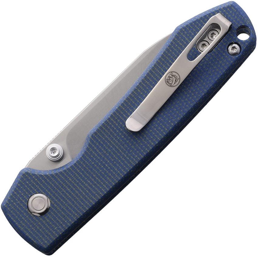 VOSTEED - Raccoon Top Linerlock - 14C28N - Blue Micarta - 15