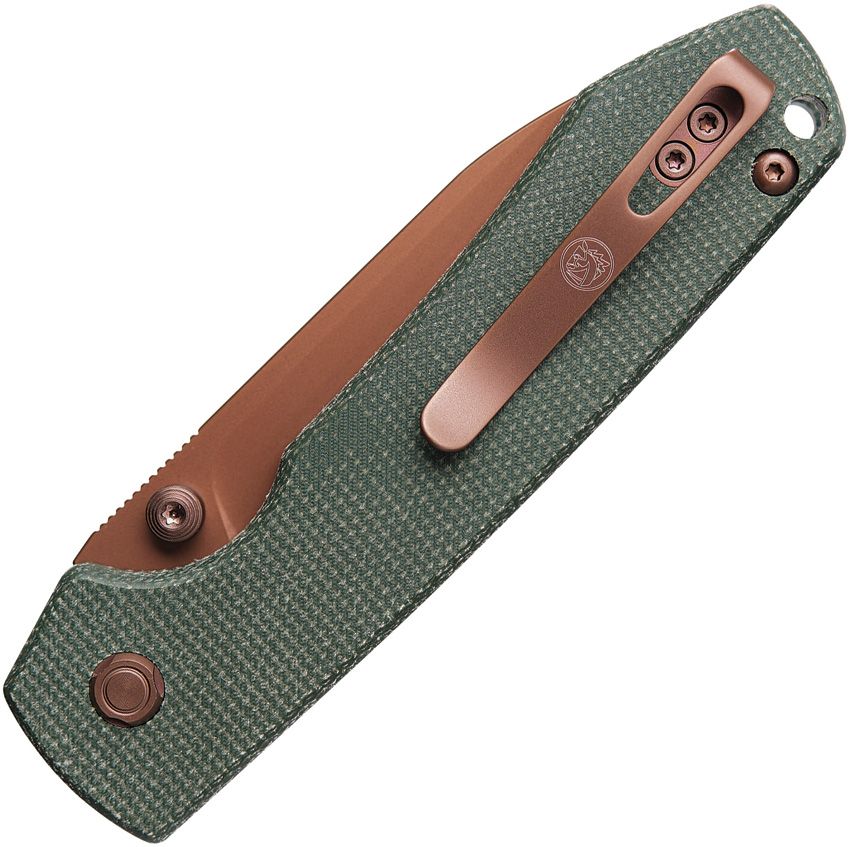 VOSTEED - Raccoon Top Linerlock - 14C28N - Green Micarta - 15