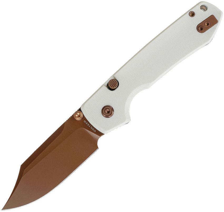 VOSTEED - Raccoon Top Linerlock - 14C28N - White G10 - 15
