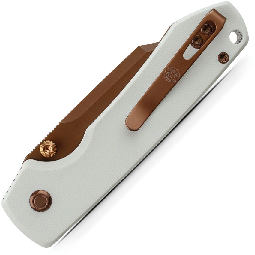 VOSTEED - Raccoon Top Linerlock - 14C28N - White G10 - 15