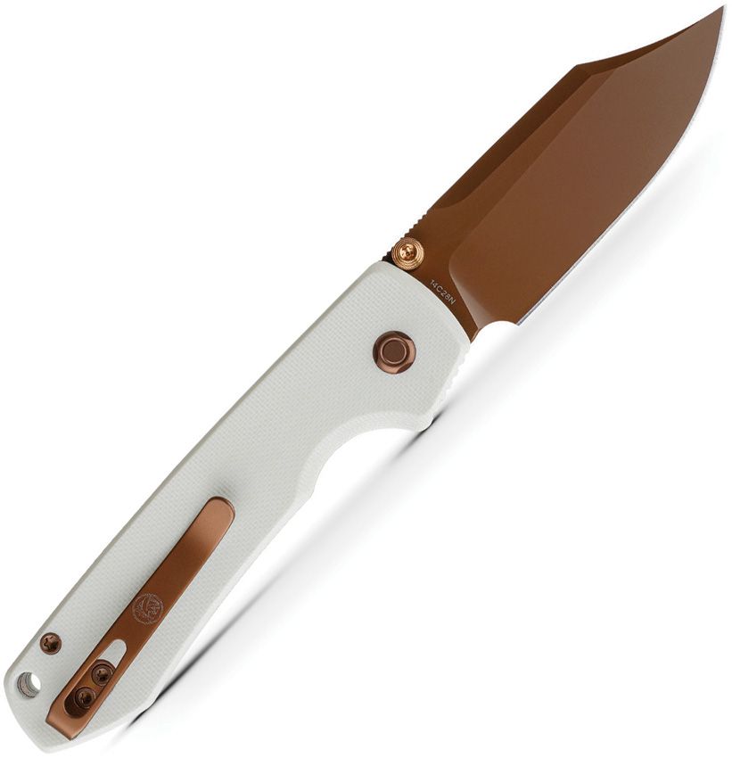 VOSTEED - Raccoon Top Linerlock - 14C28N - White G10 - 15
