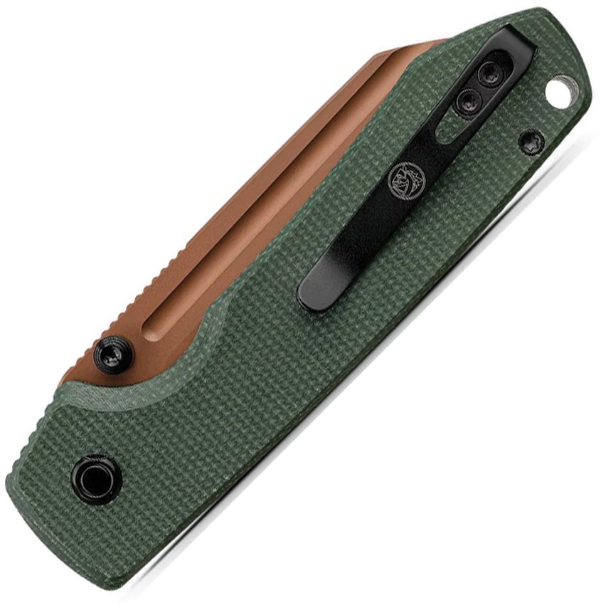 VOSTEED - Raccoon Top Linerlock - 14C28N - Green Micarta - 15