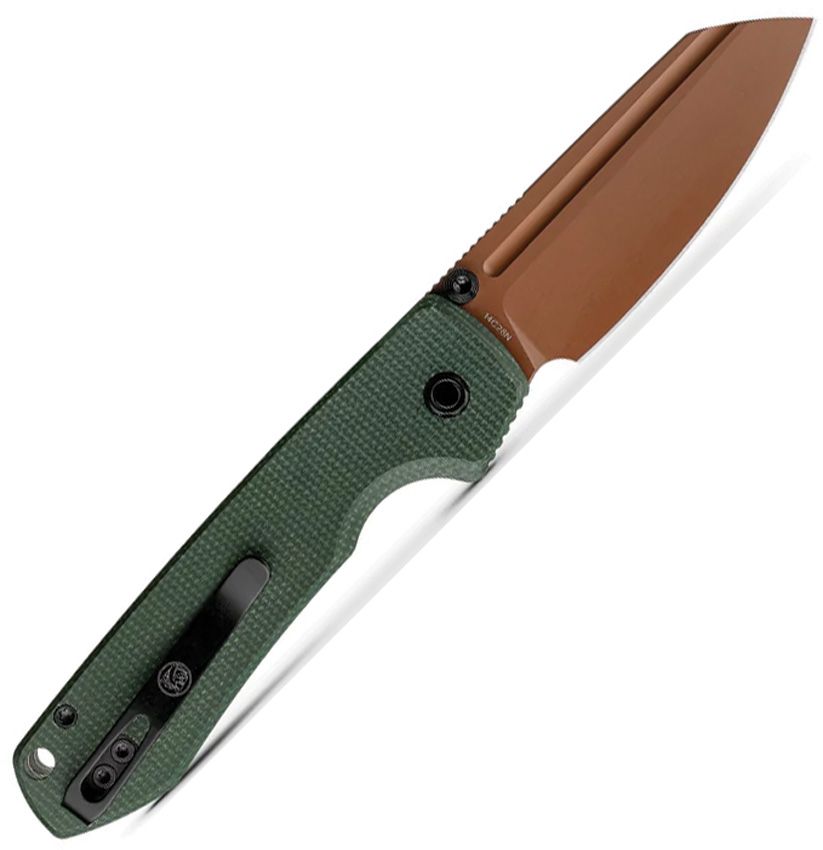 VOSTEED - Raccoon Top Linerlock - 14C28N - Green Micarta - 15