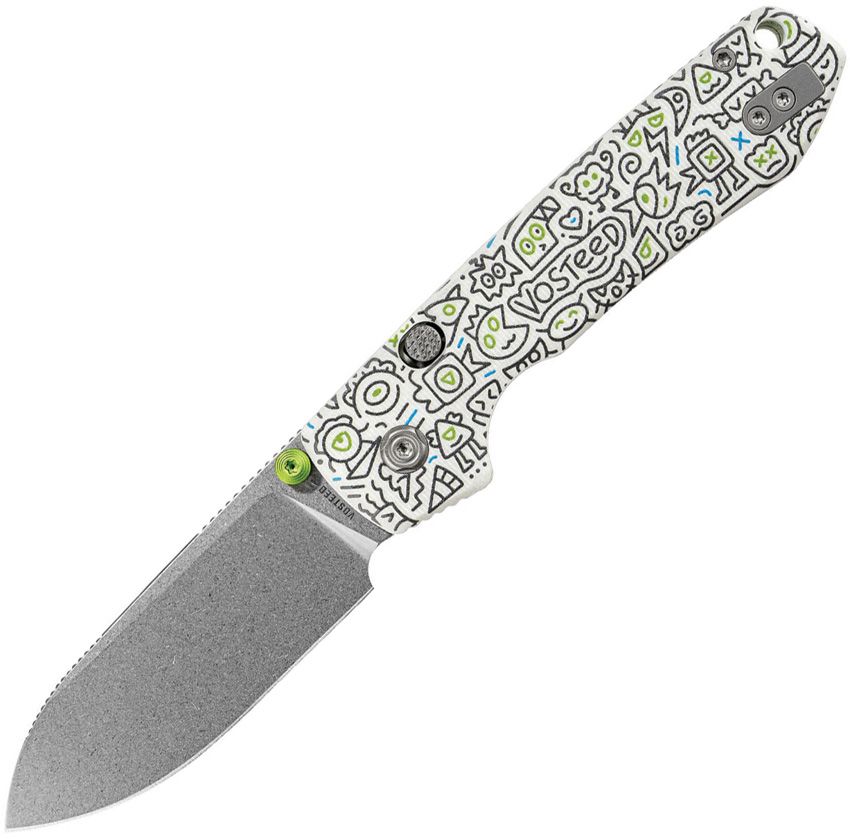 VOSTEED - Raccoon Top Linerlock - 14C28N - Doodle Monster G10 - 15