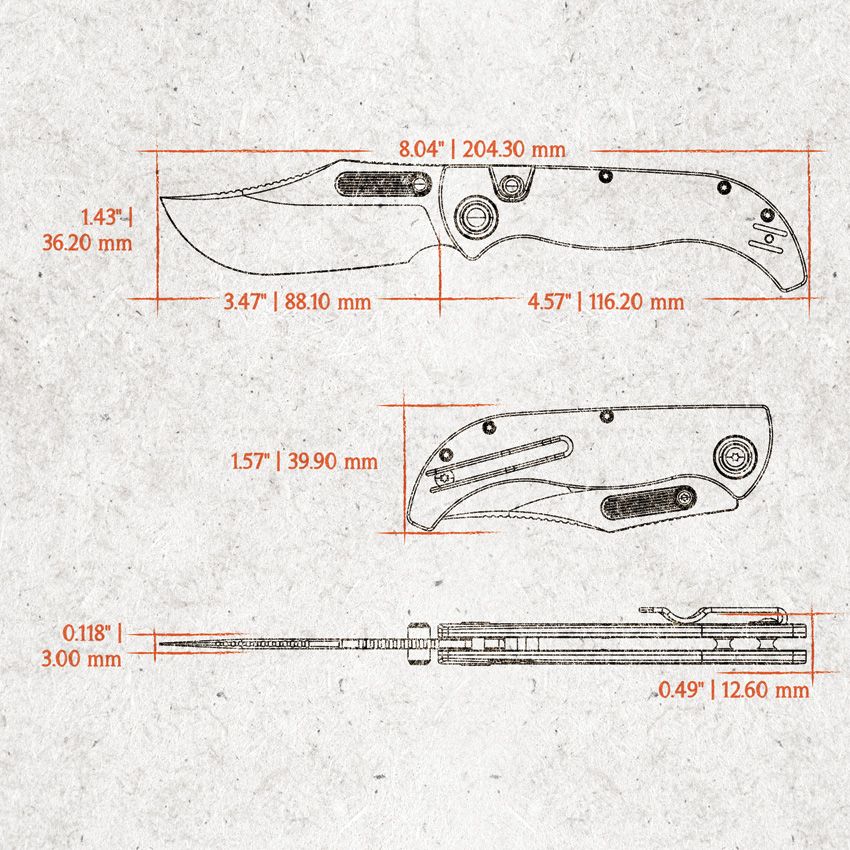 VOSTEED - Naga Top Linerlock S35VN - Micarta