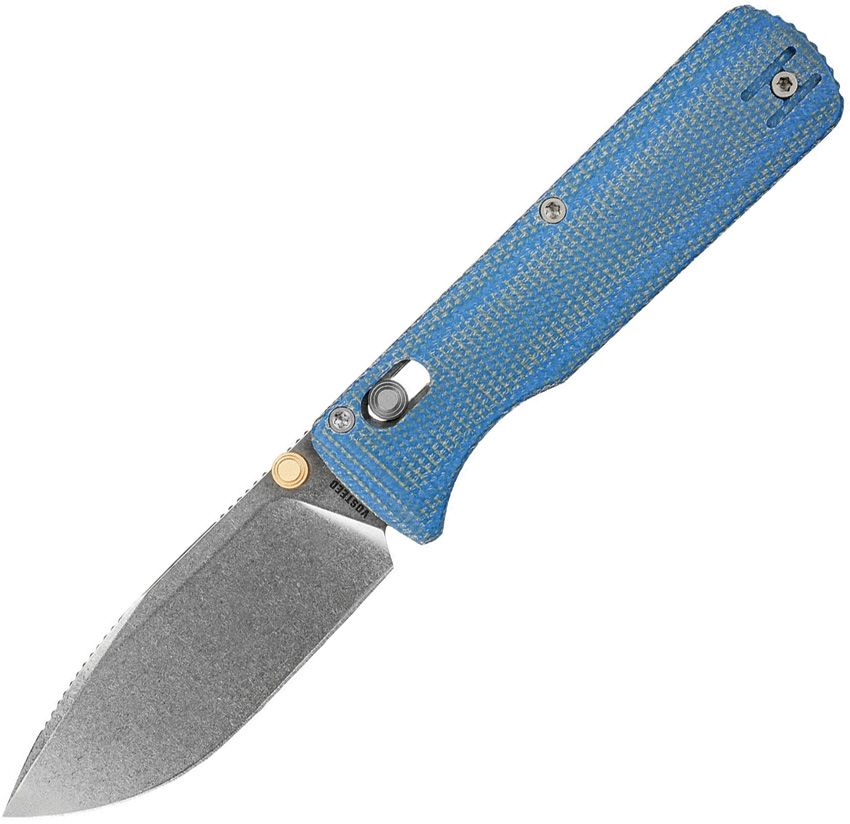 VOSTEED - Vombat Crossbar Lock - 14C28N - Blue Micarta
