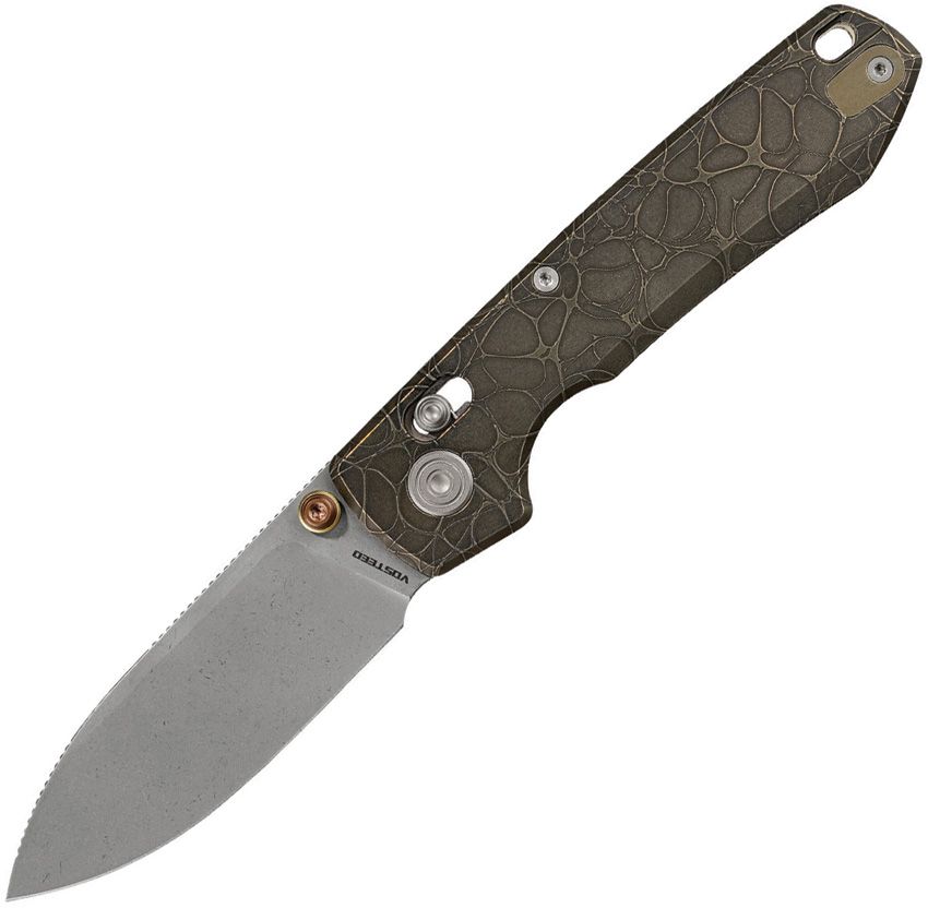 VOSTEED - Raccoon TiSlim Crossbar Lock - S35VN - Titanium - Copper Acid - 20