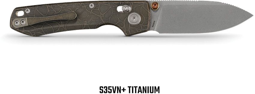 VOSTEED - Raccoon TiSlim Crossbar Lock - S35VN - Titanium - Copper Acid - 20