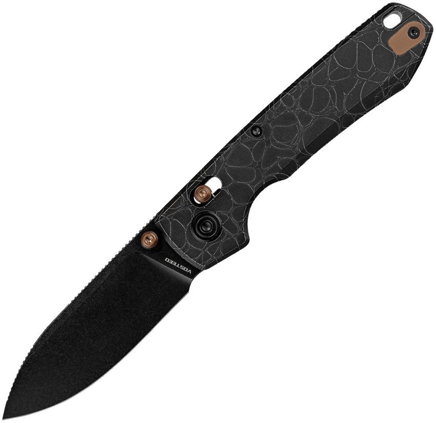 VOSTEED - Raccoon TiSlim Crossbar Lock - S35VN - Titanium - Black Acid - 20