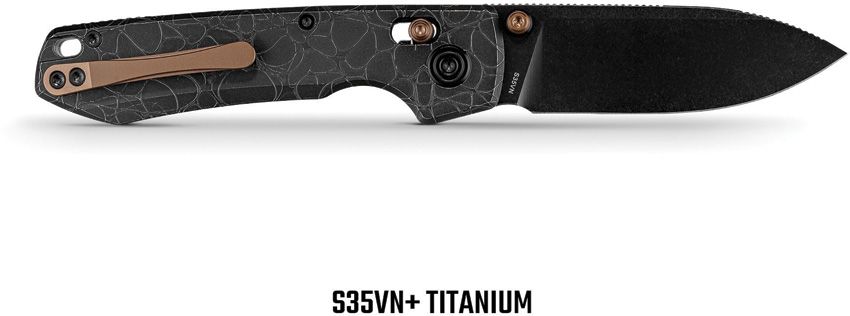 VOSTEED - Raccoon TiSlim Crossbar Lock - S35VN - Titanium - Black Acid - 20