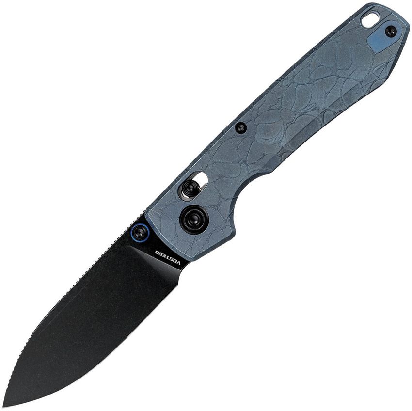 VOSTEED - Raccoon TiSlim Crossbar Lock - S35VN - Titanium - Blue - 20