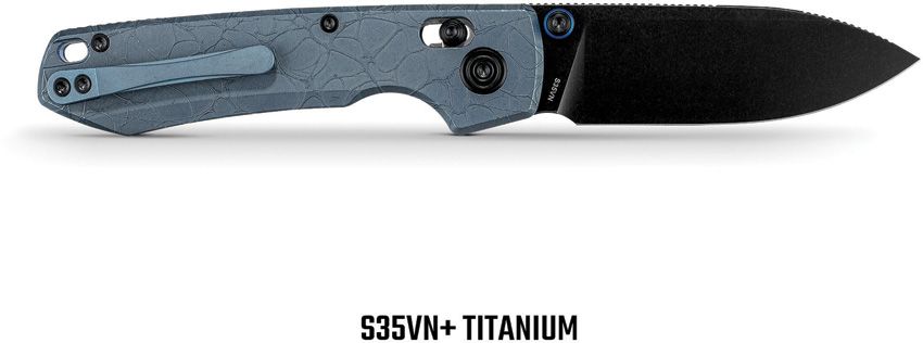 VOSTEED - Raccoon TiSlim Crossbar Lock - S35VN - Titanium - Blue - 20