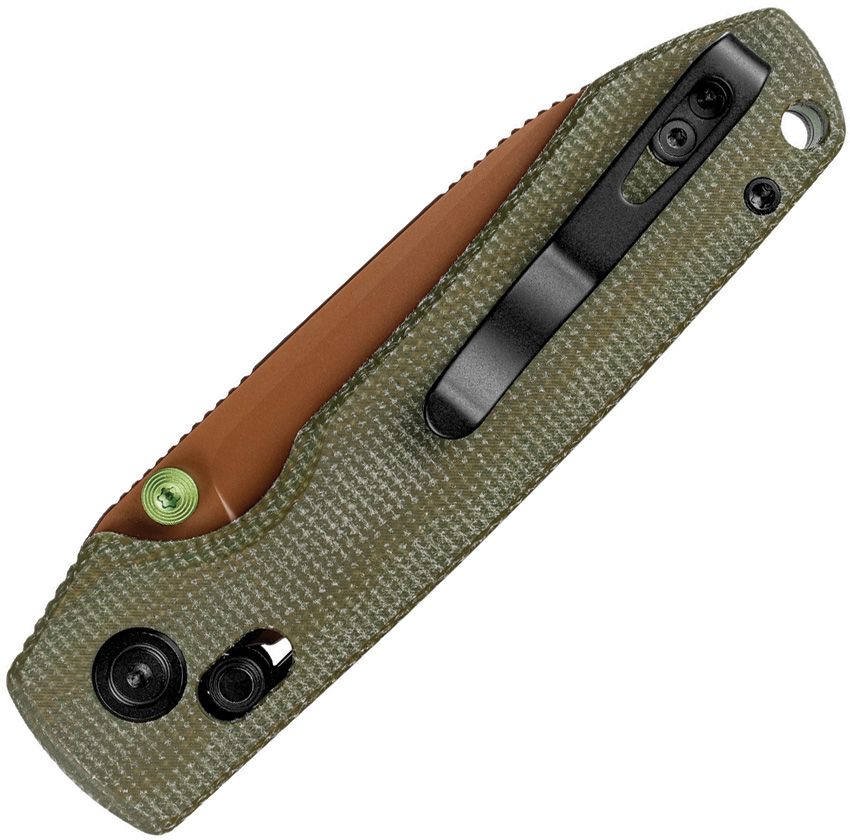 VOSTEED - Raccoon ModSwap Crossbar - Green Micarta - Nitro V Steel - 15