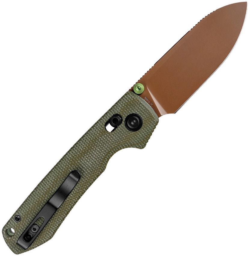 VOSTEED - Raccoon ModSwap Crossbar - Green Micarta - Nitro V Steel - 15