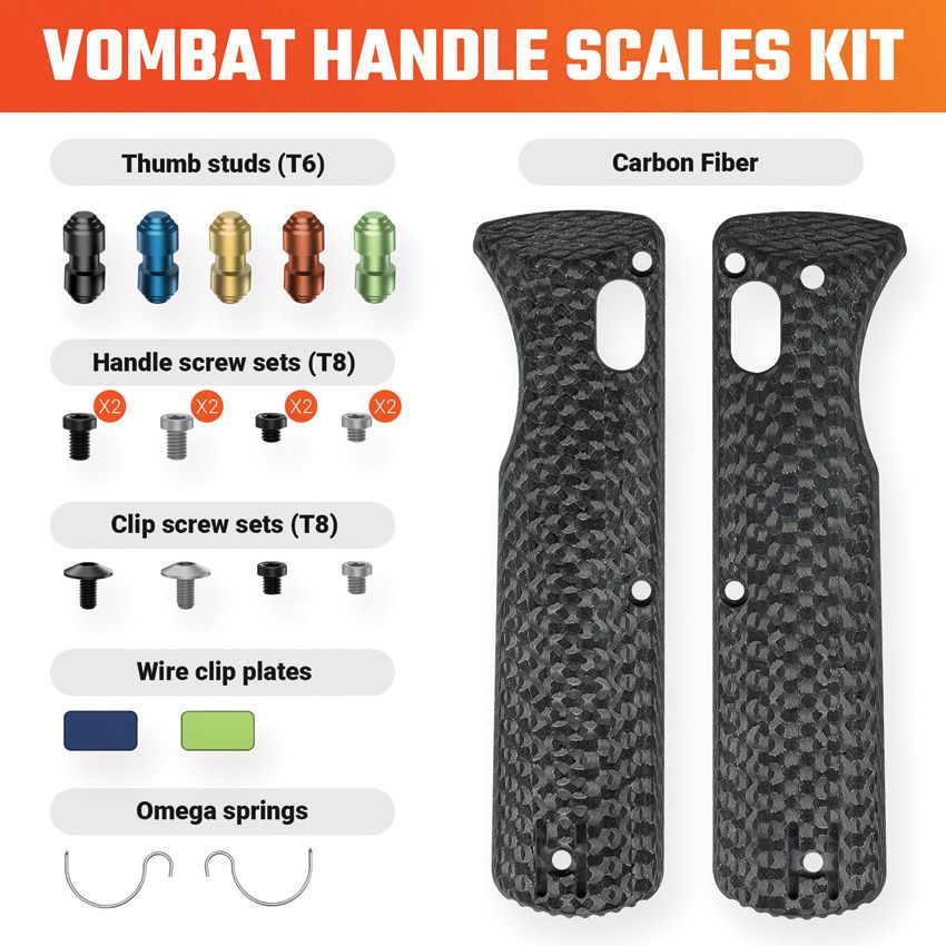 VOSTEED - Vombat Handle Scales Carbon Fiber - 20