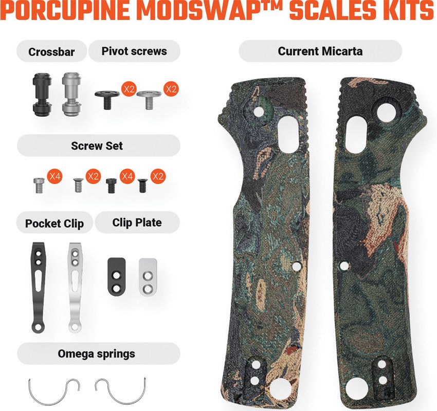 VOSTEED - Porcupine ModSwap Scales - Green Micarta - 20