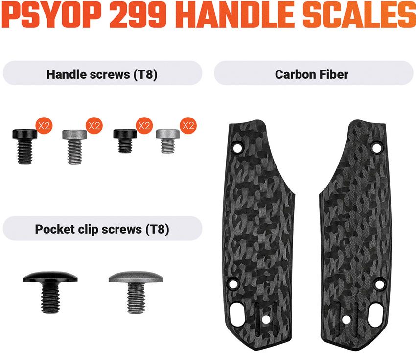VOSTEED - Psyop 299 Handle Black - Carbon Fiber - 25