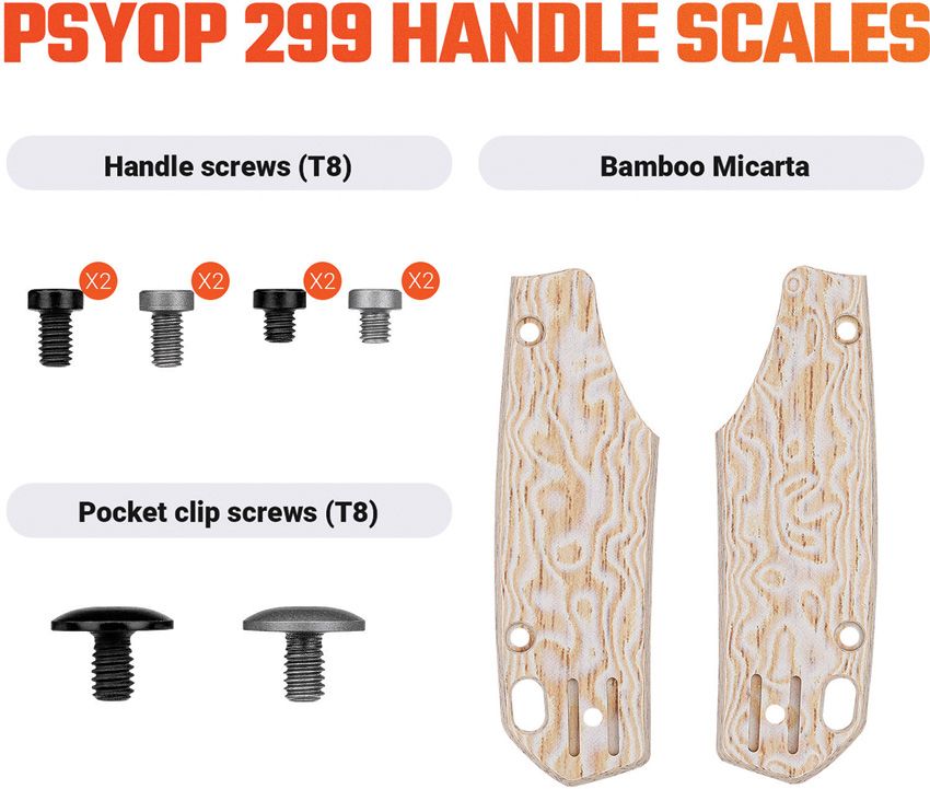 VOSTEED - Psyop 299 Handle Drift Bamboo - Micarta - 20