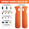 VOSTEED - Vombat Handle Scale kit Slate - Orange Aluminum - 20