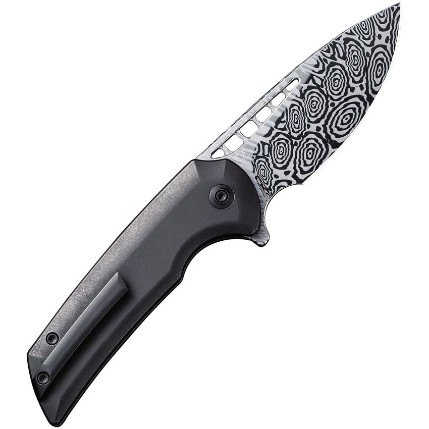 WE KNIFE CO LTD - Mini Malice Button Lock Damascus - Close Out