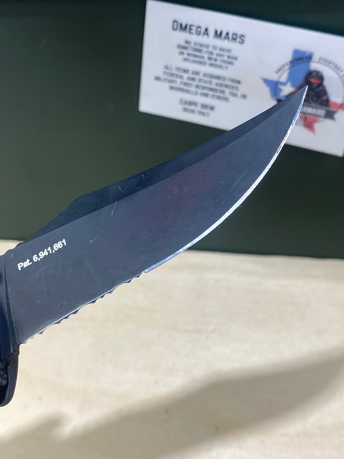 SOG Trident A/O #SG3. Light Usage