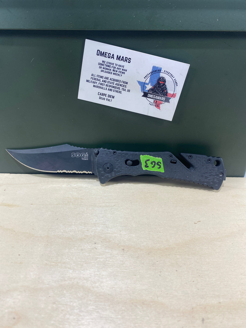 SOG Trident A/O #SG3. Light Usage