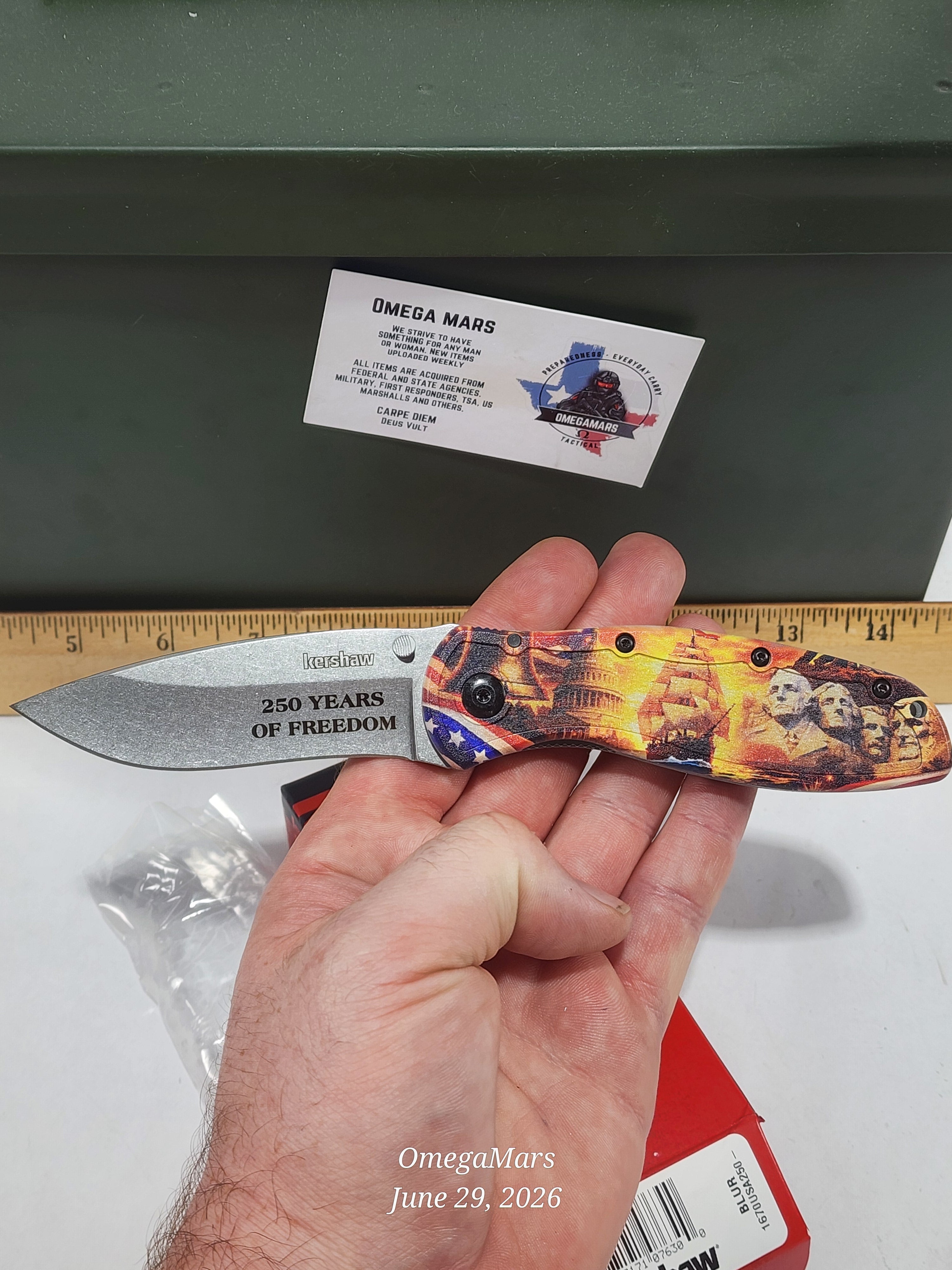 KERSHAW Blur USA 250th Anniversary KS1670USA250