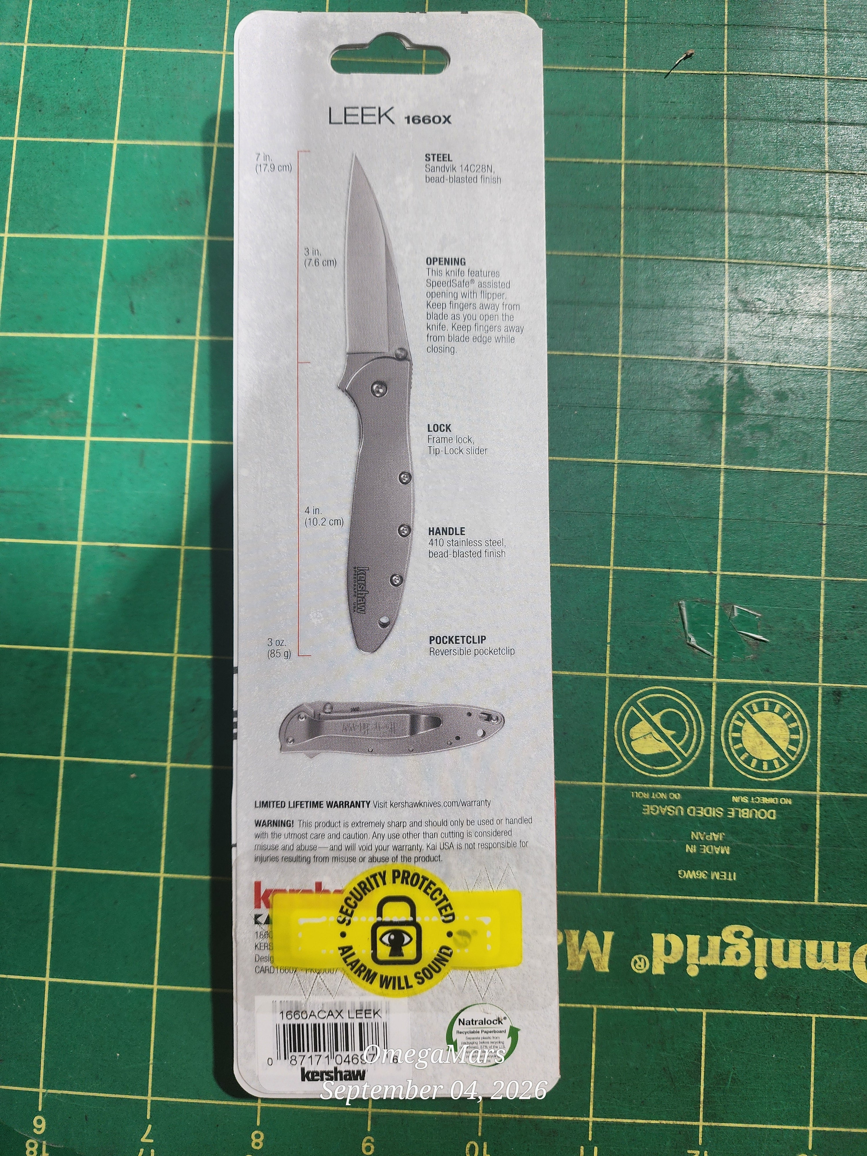 KERSHAW Leek 1660ACAX Framelock A/O - Closeout