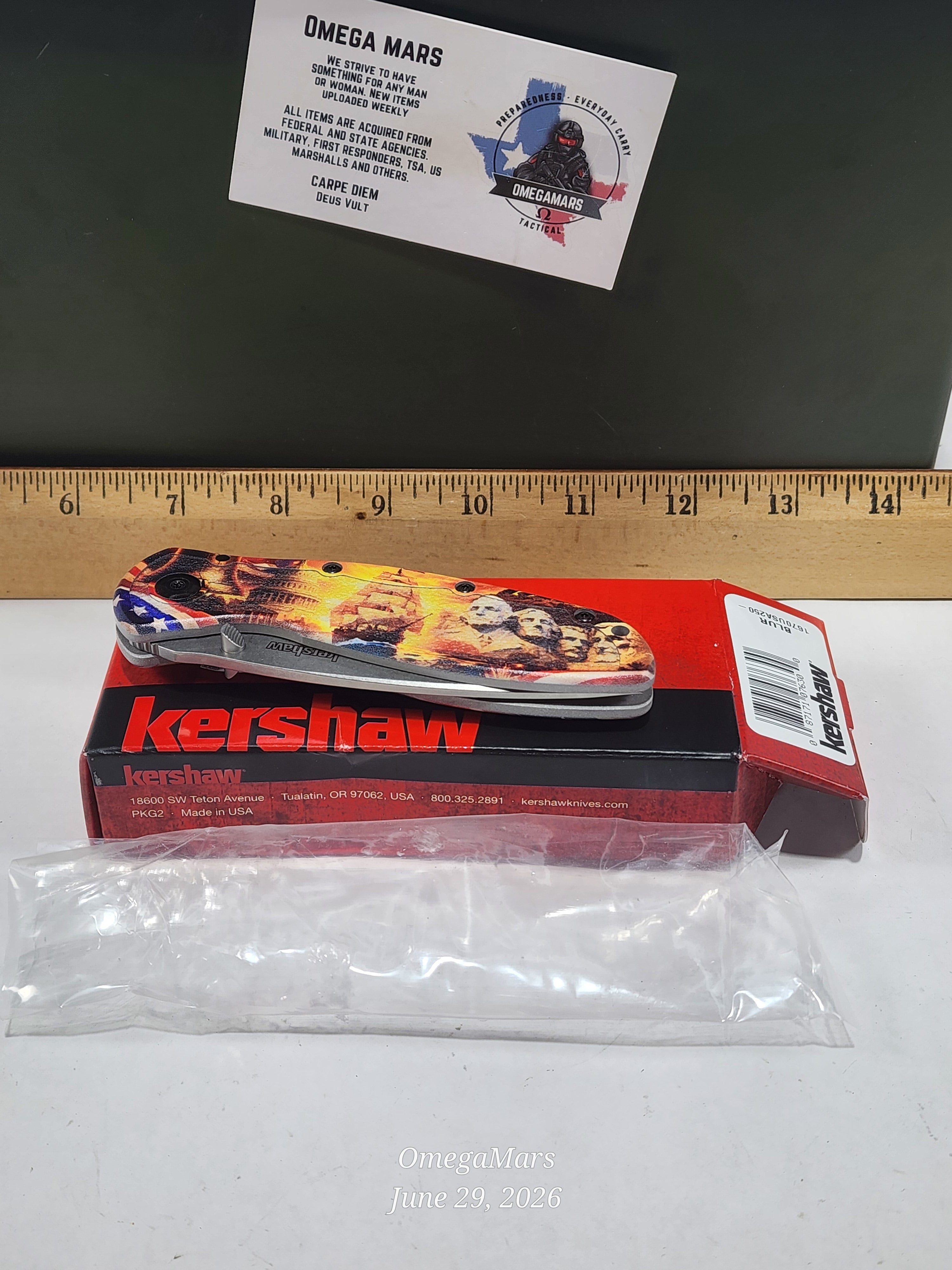 KERSHAW Blur USA 250th Anniversary KS1670USA250