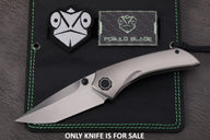 Poikilo Blade Tuna Folding Knife 3.38" Bohler M398 Steel, Titanium Handle - PKBTUNAS2